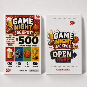 High Quality Custom Sports Theme One Window Original Color Pull Tab Card Break Open Tickets for Charity Event - Product Image 3