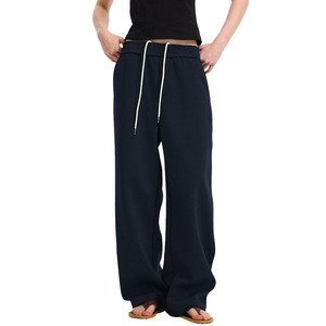 <span class=keywords><strong>Pantaloni</strong></span> da <span class=keywords><strong>donna</strong></span> in maglia a gamba larga, vestibilità ampia, personalizzabili, lunghi, casual, all'ingrosso - Product Image 4