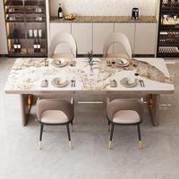 Table à manger moderne en marbre pour salon, cuisine, restaurant, avec 8 à 10 chaises