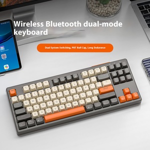 <span class=keywords><strong>Clavier</strong></span> mécanique de jeu sans fil 2,4 G, 87 touches, touches PBT, rétroéclairage RVB double mode, échange à chaud, nouveau produit - Product Image 4