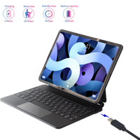 Nouvelle coque de clavier ergonomique pour tablette à prix d'usine pour iPad Pro 11, trackpad flottant magnétique, rétroéclairage 7-RGB, USB Type-C