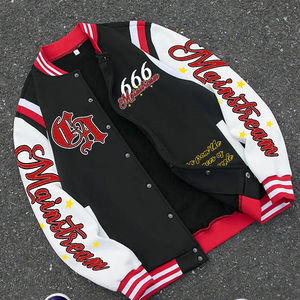 Nuova Giacca da <span class=keywords><strong>College</strong></span> Stile Letterman Personalizzata Bomber da Baseball Vintage Casual Streetwear Unisex - Product Image 1