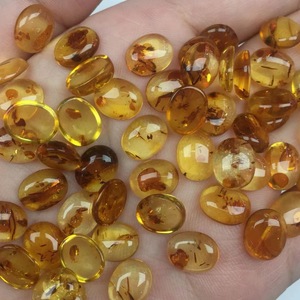Cabochon in <span class=keywords><strong>Ambra</strong></span> Naturale <span class=keywords><strong>Gialla</strong></span> a Forma Ovale con Fondo Piatto, Superficie Liscia, Pietre Semilavorate Sfuse per Creazione di Gioielli - Product Image 2