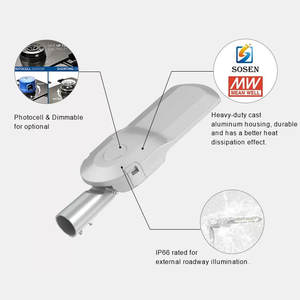 Yol otoparkı ve yollar için alüminyum gövdeli IP66 su geçirmez AC/DC LED sokak lambası fikstür - Product Image 2