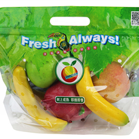 Benutzer definierte klare Kunststoff Banane Apfel Orange Trauben schutz Verpackung Taschen Heiß siegel Frisch obst Reiß verschluss Beutel