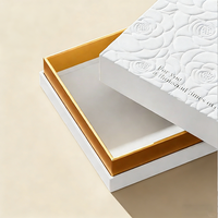 Boîte cadeau de luxe au design exclusif, personnalisée, avec estampage à chaud et gaufrage, couvercle Ciel et Terre