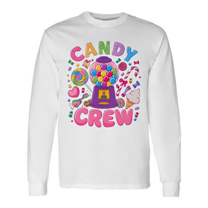Camiseta de manga larga Candy Crew con diseño temático de dulces para eventos y fiestas divertidas - Product Image 2