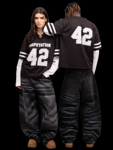 Tontons personalizado Vintage gráfico camiseta transpirable Slim Fit recortada algodón camiseta de talla grande impreso ropa de fútbol americano - Product Image 6