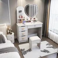 Nouvelle Arrivée Meuble de Rangement Latéral Portable Vintage Coiffeuse Intelligente en Marbre avec Miroir pour Chambre à Coucher