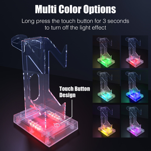 컨트롤러 콘솔 및 충전 독 스테이션이 있는 헤드폰용 브래킷 RGB 베이스 홀더 행거 - Product Image 6
