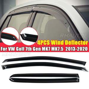 4PCS Car <b>Window</b> Wind Deflectors Tinted <b>Window</b> Visors Sun Rain Guard <b>Vent</b> Deflectors for VW for Golf 7th Gen MK7 MK7.5 2013-2020 - Product Image 2