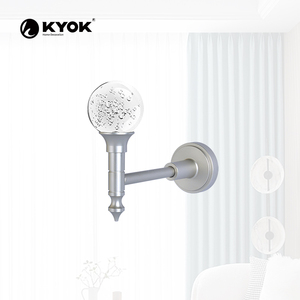 KYOK fabbrica diretta semplice di cristallo gancio da parete elegante tenda accessori <span class=keywords><strong>all</strong></span>'ingrosso pali per tenda - Product Image 3