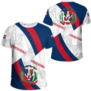 Drop Shipping Products 2023多米尼加共和国纯棉t恤沙滩派对原宿男士度假t恤带工厂定制t恤
