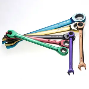 6-32mm Color Combination Ratchet Wrench Set Dual-purpose Open End Wrench Chrome vanadium Colorful Wrench Hand Tools