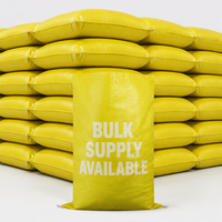 Sacs tissés en PP jaunes de 25 kg pour l'agriculture, sacs d'emballage en plastique, sacs pour aliments et céréales, sacs à riz, impression personnalisée, vente en gros