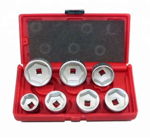 Clé à filtre à huile 7 pièces, jeu de douilles à cliquet pour bouchon de filtre à huile, outils pour atelier - Product Image 2