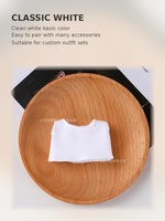 Vêtements pour poupées en peluche personnalisées, chemise sans manches couleur macaron pour poupées de 10 cm, étiquette privée, approvisionnement en gros