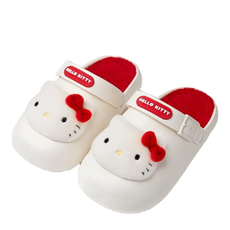 Y1005 vente en gros hiver Sanri enfants pantoufles dessin animé Anime chaussures chaud fille à l'intérieur anti-dérapant pour les femmes