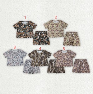 Listo para Enviar: Conjunto de Shorts con Estampado de Camuflaje y Borde Festoneado para Niñas Pequeñas, <span class=keywords><strong>Ropa</strong></span> Infantil de Verano - Product Image 1