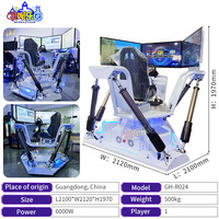 Simulador de Conducción de Autos de Carreras en Interiores con Realidad Virtual Inmersiva VR de Seis Ejes 6dof y Tres Pantallas, Máquina de Asientos con Movimiento de Carreras 9d