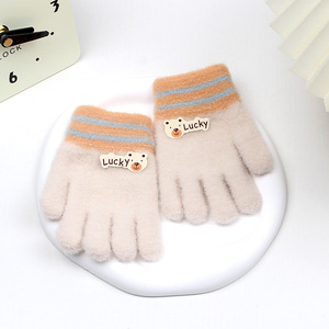 Bellissimi <span class=keywords><strong>Guanti</strong></span> Senza Dita per Bambini con Decorazione a Coniglio, in <span class=keywords><strong>Lana</strong></span> Acrilica Lavorata a Maglia, <span class=keywords><strong>Guanti</strong></span> Invernali Elastici Magici - Product Image 6