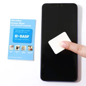 Wholesale Customize Heat Transfer Print Mobile Phone Sticky Screen Cleaner Microfiber Sticker