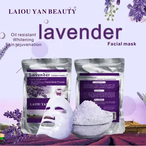 Pure Lavender Soothing Repair Face Mask SPA Lightening Younger Skin Peel-off Mask Powder