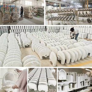 All'ingrosso della fabbrica del bagno moderno montato pavimento in ceramica piedistallo lavabo lavabo - Product Image 4