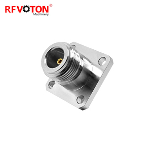 SMA ตัวเชื่อมต่อแจ็คตัวเมียเป็น N ชนิดตัวเมียแผงทองเหลืองกันน้ำติดตั้งหน้าแปลน N-SMA อะแดปเตอร์ตัวเชื่อมต่อโคแอกเซียล <span class=keywords><strong>kkf</strong></span> RF - Product Image 5