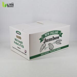 Caja de Polipropileno Corrugado Resistente y Reciclable para Mariscos - Logotipo Personalizado, Impermeable, Apilable, para Almejas Congeladas, Bebidas y Dulces - Product Image 2