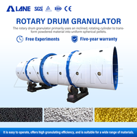 Ligne de production de granulateurs rotatifs pour engrais à base de gypse personnalisés LANE, capacité de 1 à 10 t/h, certifiée CE ISO, entièrement automatique