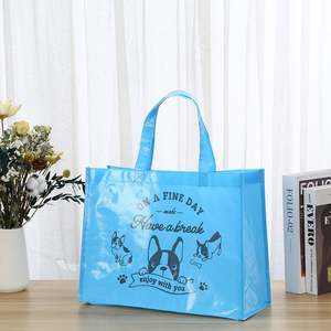 Recyclable Eco-Friendly Reusable <b>Shopping</b> <b>Bag</b> with <b>Zipper</b> Closure Custom Size & Handle - Product Image 3