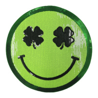 Écussons brodés personnalisés légers en chenille et sequins, thermocollants, à coudre, badges logo laser, appliques pour chapeaux, sacs et vêtements