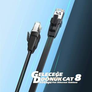 Кабель Ethernet UGREEN Cat <span class=keywords><strong>8</strong></span>, высокоскоростной, 40 Гбит/с, 2000 МГц, Cat8 RJ45, плоский, экранированный, для внутренней сети LAN - Product Image 2