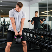 Ensemble de kettlebells en fonte de 2 kg à 24 kg, kettlebells de qualité compétition avec poignée codée par couleur pour l'entraînement en salle de sport