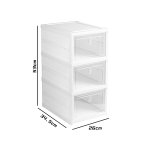 Armoire à chaussures pliable ShenYu de 10 pouces, portable, multicouche, empilable, blanche, moderne - Product Image 5