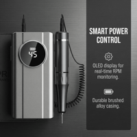 Perceuse à ongles rechargeable 45000 tr/min, lime électrique sans fil professionnelle, kit de manucure portable pour salon et domicile