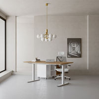 Bureau électrique ergonomique moderne en métal à hauteur réglable avec montage facile