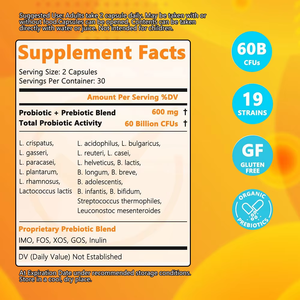 Cápsulas Probióticas en Venta con Suplemento Dietético Prebiótico para Mejorar el Sistema Digestivo y Promover la Absorción de Nutrientes - Product Image 2