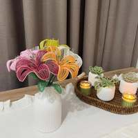 Kupu-kupu Berhias Manik-Manik Emas/Ungu, Ornamen Bunga, Dekorasi Baby Shower, Lucu