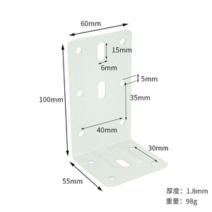 GQK, diseño moderno, ángulo recto, fijo, 90 grados, soporte de estante de acero en forma de L, accesorios para muebles, herrajes para armarios, cocina - Product Image 3