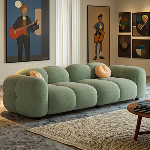 Canapé en velours moderne personnalisable pour salon avec rembourrage en <span class=keywords><strong>mousse</strong></span>, canapé en rangée, taille et couleur disponibles - Product Image 1