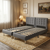 Willsoon – Fabricant de cadres de lit modernes en tissu de lin pour chambres à coucher, disponibles en tailles simple, double, queen et king, avec cadre de lit souple et séparable