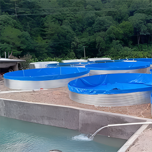 Hot <b>Sale</b> <b>Large</b> Open Top PVC 43000-Gallon Round <b>Fish</b> Farm <b>Tank</b> New Condition Aquaculture Pond with 1-Year Warranty - Product Image 3