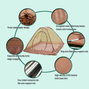 OEM tenda berkemah portabel luar ruangan, tenda tahan nyamuk Pop up berkemah jaring nyamuk tenda Kemah - Product Image 5