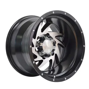 Roulements, moyeux de roues pour voiture, <span class=keywords><strong>15</strong></span> <span class=keywords><strong>pouces</strong></span>, alliage d'aluminium noir, 4x4, vente en gros, <span class=keywords><strong>jantes</strong></span> en fonte pour SUV - Product Image 1