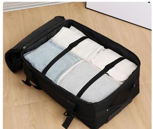 PLAYMAX Classic Oxford Durable Zipper Wheeled <b>Backpack</b> <b>Convertible</b> Foldable Duffel Bag Pull Handle Water Resistant Large - Product Image 6