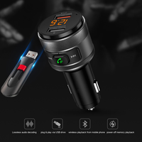 Émetteur FM, appels mains libres, chargeur rapide de voiture QC3.0, moniteur de tension 12V 24V pour iPhone Samsung Android, chargeur de téléphone de voiture USBA