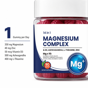 Complejo de <span class=keywords><strong>Magnesio</strong></span> 14 en 1 en Gomitas, 90 Unidades, 350 mg de <span class=keywords><strong>Magnesio</strong></span> en 10 Formas con Ashwagandha, L-Teanina, <span class=keywords><strong>Zinc</strong></span>, D3, Sin Gelatina, Vegano - Product Image 5