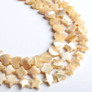 Beige naturale/cuore bianco/a forma di stella distanziatore perline sciolte conchiglie di corallo per la creazione di gioielli - Product Image 3